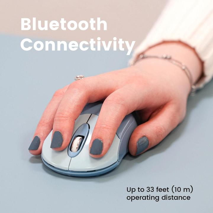 Image du produit Perixx PERIMICE-802BL, Souris Bluetooth pour PC et tablette, sans fil, bleue (Sans fil)