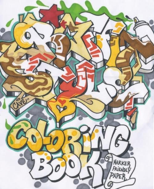 Actual product image Graffiti Style Coloring Book (English, Almqvist Bjorn, Lindblad Tobias Barenthin, 2017)