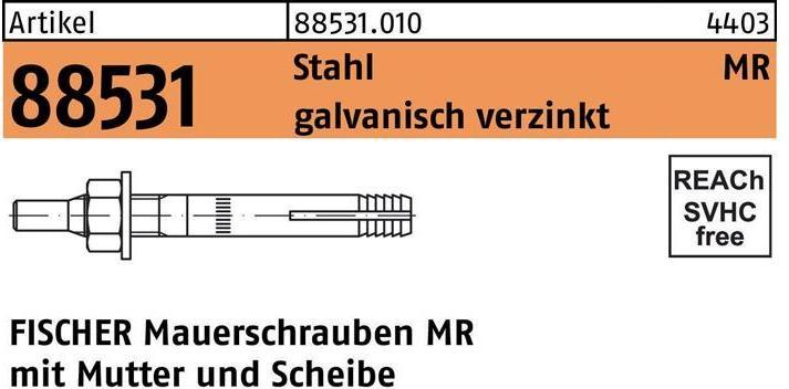 Produktbild Fischer Mauerschraube MR 8 (25 Stk.)