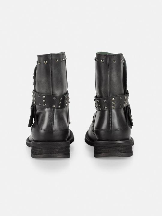 Produktbild Felmini GREDO D905 Bikerstiefel mit dekorativen Nieten entlang des Schafts und Schnallenriemen, mit einem Vi (36)