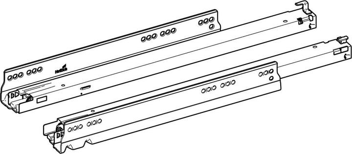 Produktbild Hettich Vollauszug mit Silent System Actro YOU, 40/70 kg, mit Rastfens