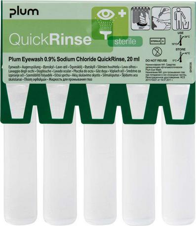Image du produit Plum QuickRinse 5 x 20ml ampoules de rinçage oculaire