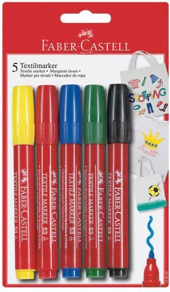 Produktbild Faber-Castell T-Shirt Marker (Mehrfarbig, 5 x)