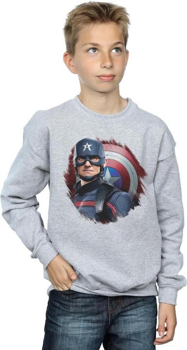 Actual product image Boys The Falcon And The Winter Soldier Captain America Stare Sweatshirt (152, 158)