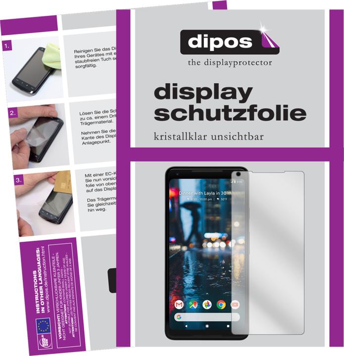 Actual product image Dipos Screen Protector Crystalclear (6 Piece, Google Pixel 2 XL)