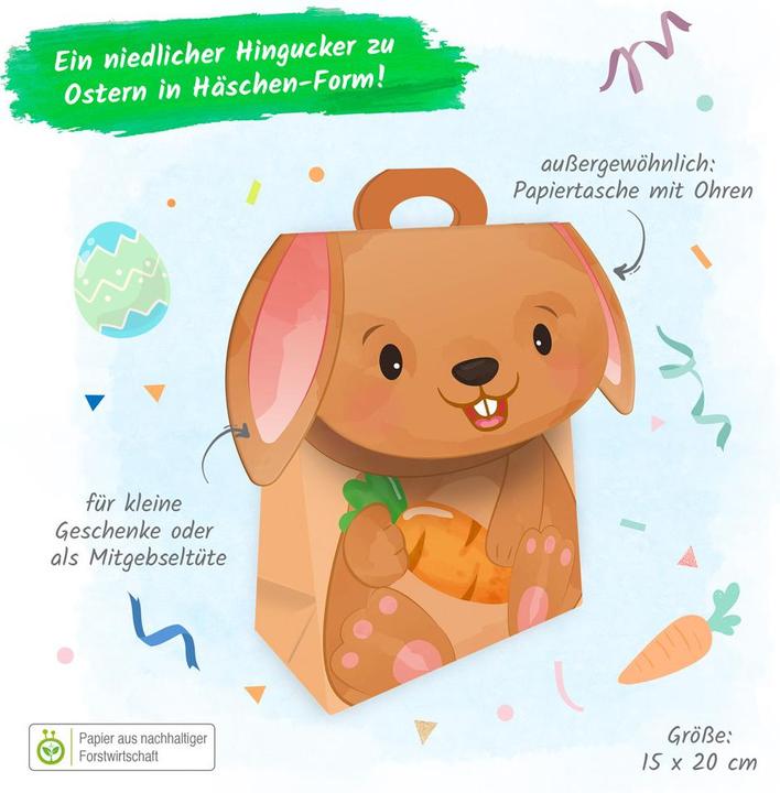 Geschenktasche mit Verschluss Hase (Geschenkbox)