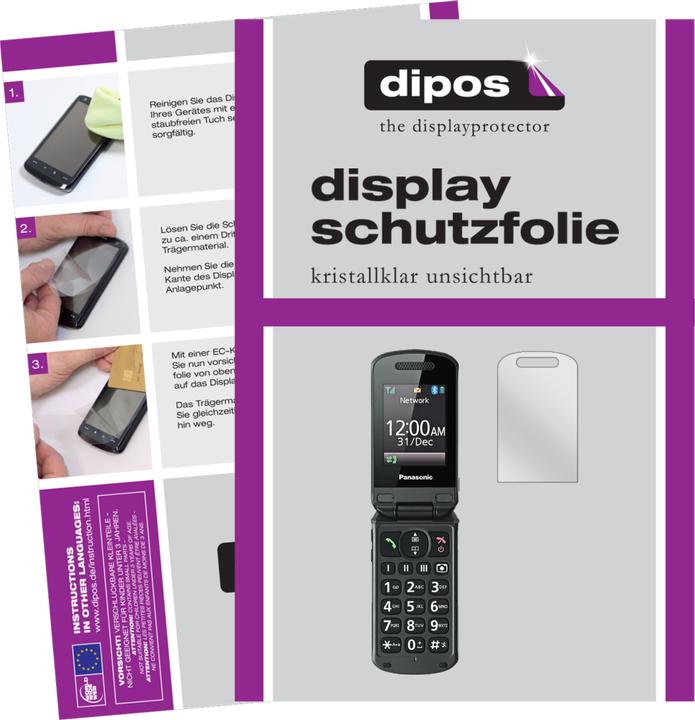 Actual product image Dipos Screen Protector Crystalclear (2 Piece, Panasonic KX-TU 329)