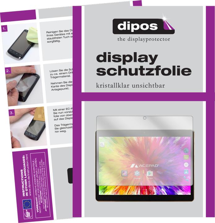 Produktbild Dipos Displayschutzfolie Crystalclear (2 Stück, Acepad A121)