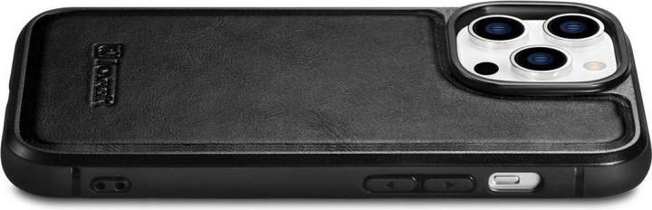 Actual product image iCarer Leather Oil Wax case for iPhone 14 Pro Max leather case black (WMI14220720-BK) (Apple iPhone 14 Pro Max)