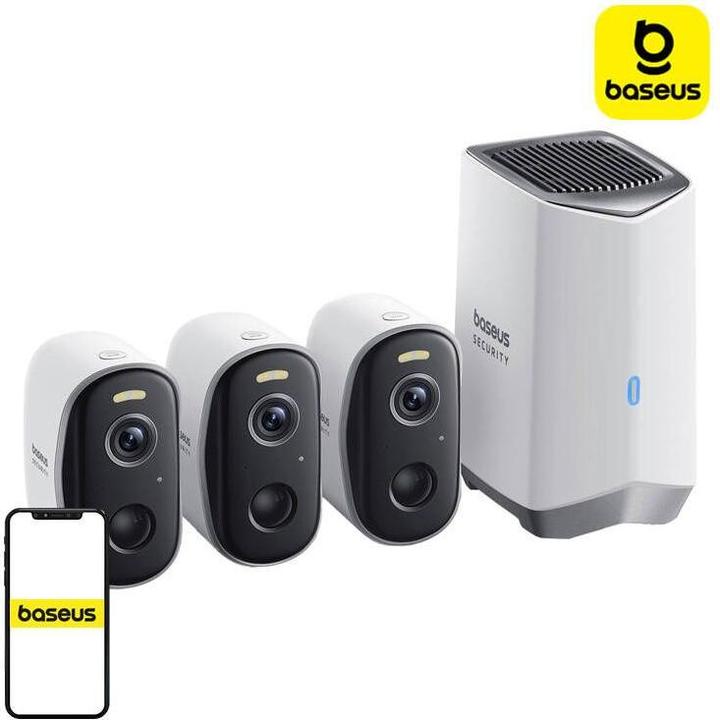 Immagine prodotto Baseus N1 2K outdoor camera set of 3 (white)