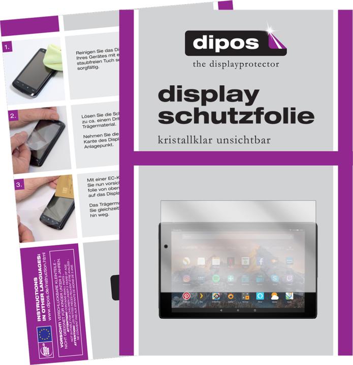 Image du produit Dipos Film de Protection d’écran Crystalclear (2 pièce(s), Amazon Fire HD 10 2017)
