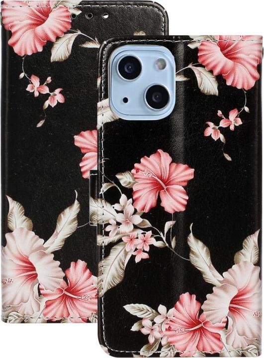 Actual product image Ueli Express iPhone 13 Mini Book Case Case with Card Holder Retro Flowers (Apple iPhone 13 mini)