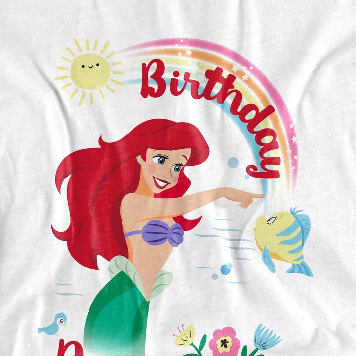 Immagine prodotto The Little Mermaid Birthday Princess Maglietta Ariel e Flounder Adulto Unisex (L)