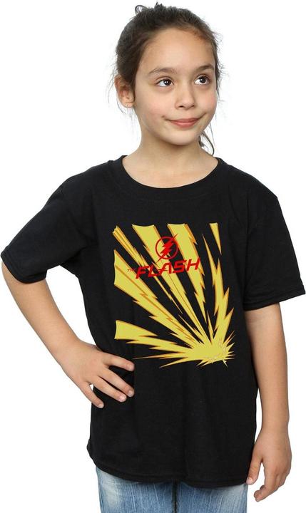Actual product image Girls The Flash Lightning Bolts Cotton T-Shirt (128)