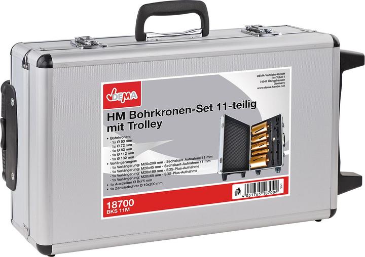Immagine prodotto Dema Set di punte HM 11 pezzi con carrello (72 mm, 83 mm, 112 mm, 132 mm)