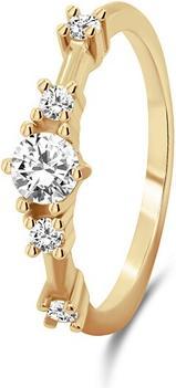 Brilio Silver - Charming gold-plated ring with zircons RI040Y - Circuit: 60 mm (60)