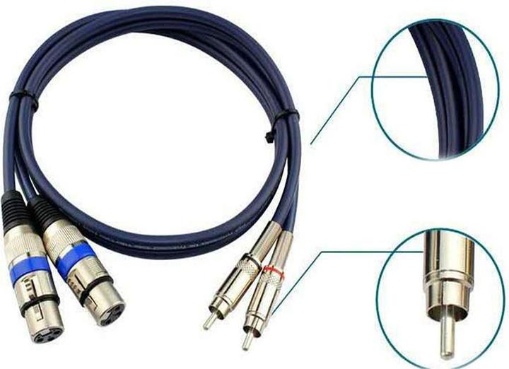 Actual product image Htruiyaty 2er Set Mikrofonkabel - XLR auf Cinch Kabel (5 m, XLR, Cinch)