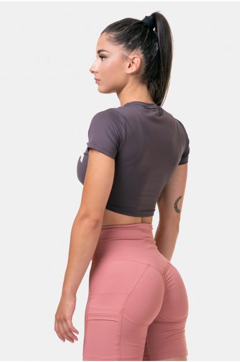 Produktbild Nebbia Short Sleeve Sporty Crop Top 584 marron (M)