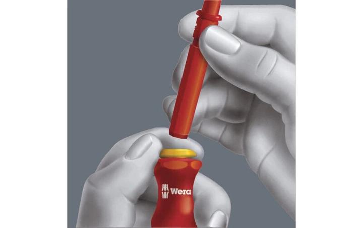 Actual product image Wera VDE interchangeable blade set (Phillipps cross recess (PH), Torx (TX), Pozidriv cross recess (PZ), Slotted screws)