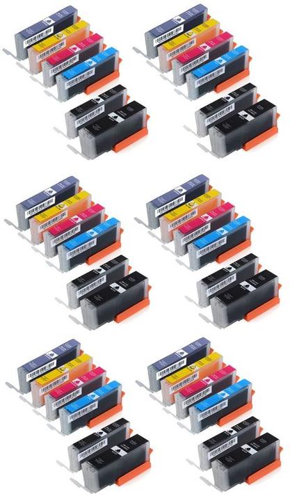 Actual product image Hermex Compatible Canon Pixma TS8351 Replacement Print Cartridges (M, FC, C, PC, PM, Y)