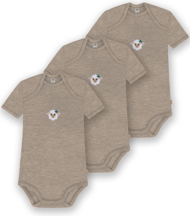 Normani 3er Set Baby Merino Body Kurzarm „Tauranga" - 9291
