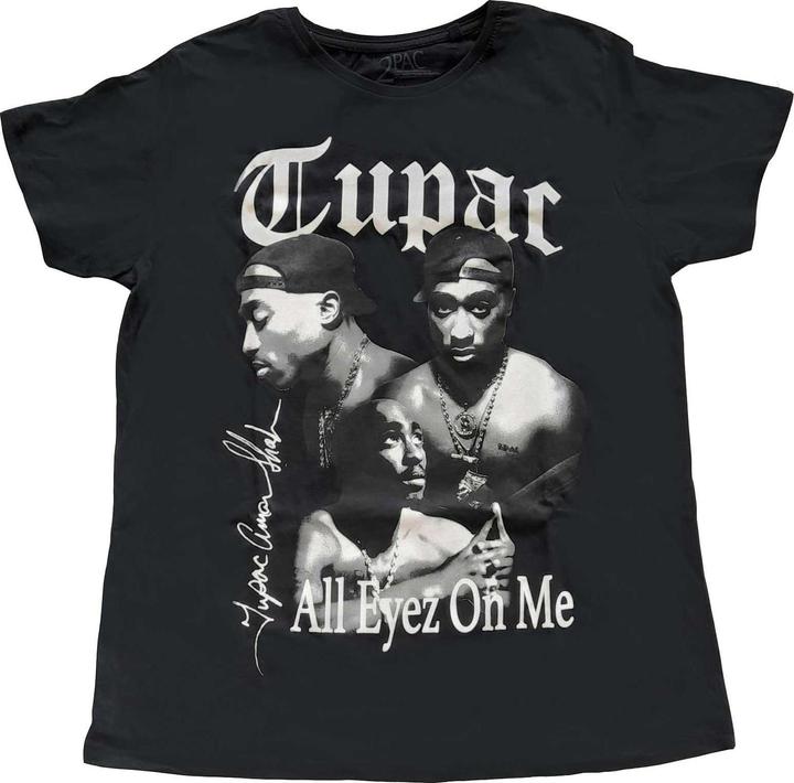 Actual product image Tupac Shakur T-shirt en coton All Eyez On Me Femme/Ladies (42 D)