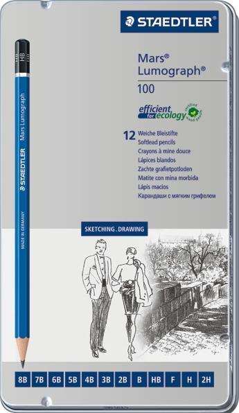 Produktbild Staedtler Mars Lumograph 100 Zeichenbleistifte (2 mm, 8B, 7B, 4B, 3B, 6B, 5B, 2B, 12 x)