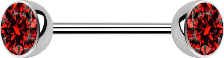 Produktbild Star Piercing Flesh Tunnel silber Kristallbume silber (Chirurgenstahl 316L)
