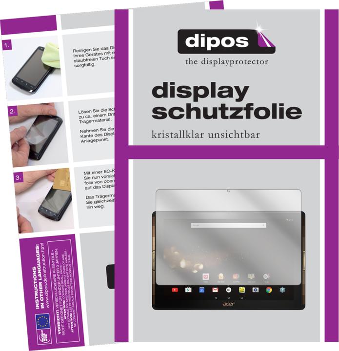 Produktbild Dipos Displayschutzfolie Crystalclear (2 Stück, Iconia Tab 10)