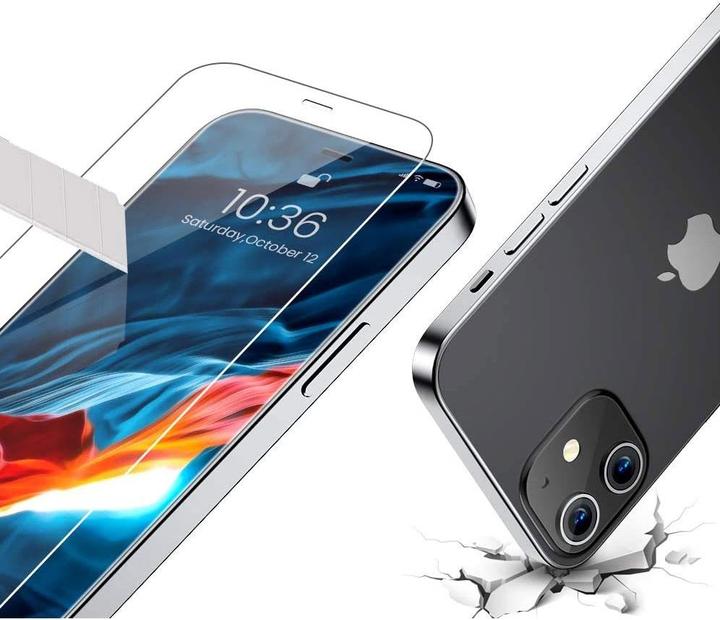 Produktbild Apfelkiste - Panzer Glas Displayschutzfolie mit Montagerahmen (2er Set) (2 Stück, Apple iPhone 13 mini)