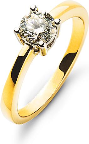 Produktbild Natsumi Schmuck Diamantring Gelbgold 18K/750 0.50 ct H si (56, 750/18 K Gold)