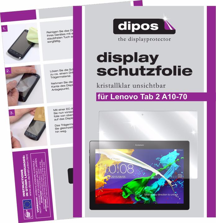 Produktbild Dipos Displayschutzfolie Crystalclear (2 Stück, Tab 2 A10-70)