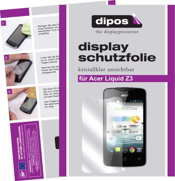 Image du produit Dipos Film de Protection d’écran Crystalclear (2 pièce(s), Acer Liquid Z3)