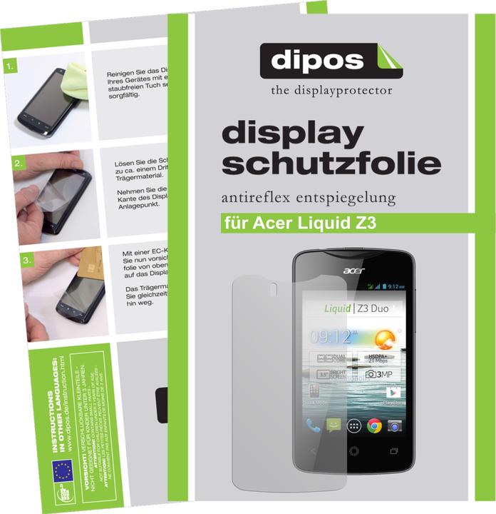 Produktbild Dipos Displayschutzfolie Antireflex (2 Stück, Acer Liquid Z3)
