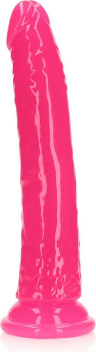 Produktbild RealRock Slim Realistic Dildo with Suction Cup - Glow in the Dark - 9" / 22,5 cm