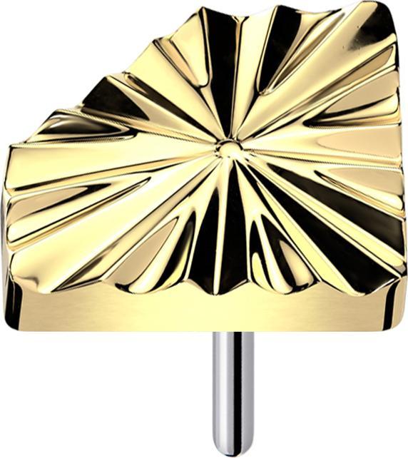 Immagine prodotto Star Piercing Threadless Diamantschliff Scheibe Diamant vergoldet (senza ottone, Titanio G23)