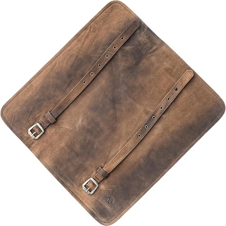 Image du produit Angus Stoke Sacoche en cuir pour couteaux, marron foncé antique