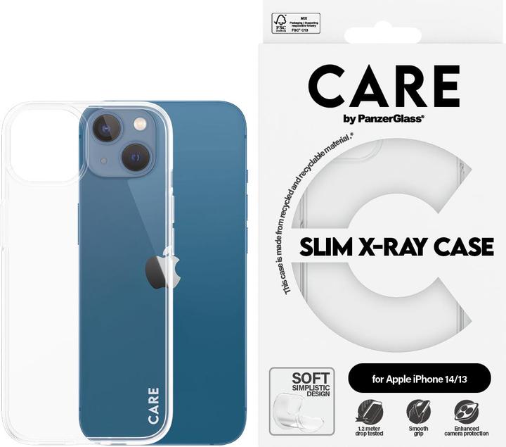 Immagine prodotto PanzerGlass Custodia alla moda trasparente X-Ray Soft Basic per iPhone 14 | 13 (Apple iPhone 14, Apple iPhone 13)