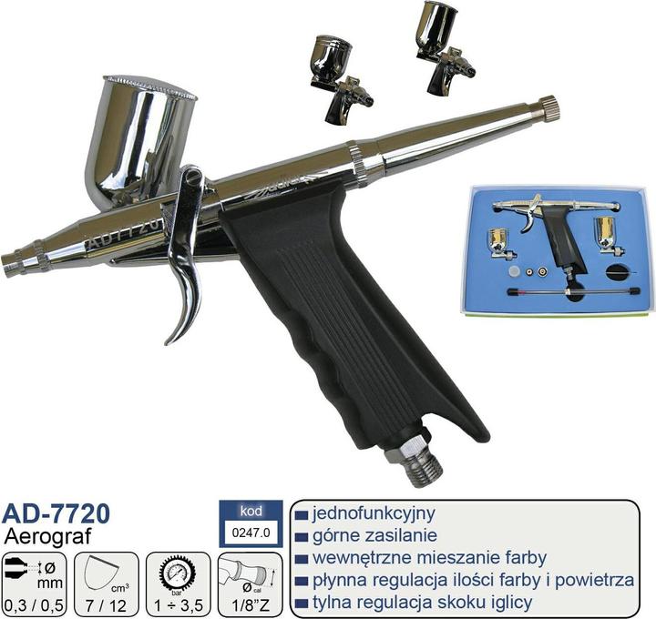Adler AEROGRAF PISTOLETOWY 0,5+0,3 AD-7720