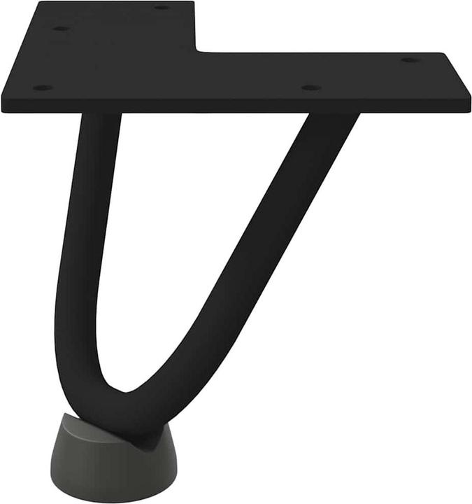 Produktbild VidaXL Haarnadelbeine 4 Stk. Schwarz 10 cm Massivstahl Hairpin Tischbein