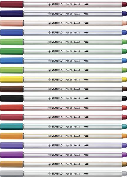 Image du produit STABILO Pen 68 brush (Bleu outremer, 1 x)