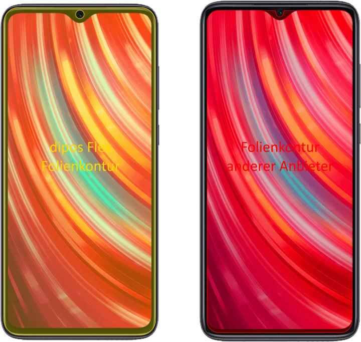 Produktbild Dipos Displayschutzfolie Full-Cover 3D (3 Stück, Xiaomi Redmi Note 8)