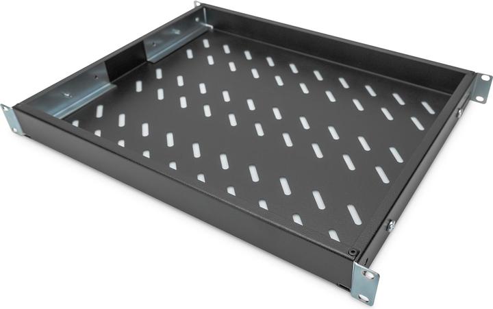Digitus Tablette 1U pour armoire réseau 48,3cm 19 pouces RAL9005 noir pour armoire de 600mm de...