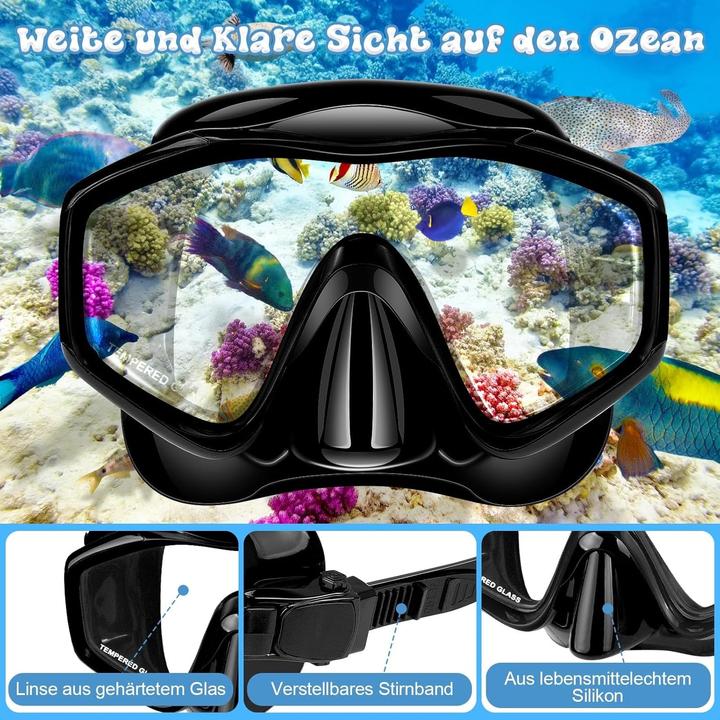 Immagine prodotto Milfech Schnorchelset mit Taucherbrille und Trockenschnorchel