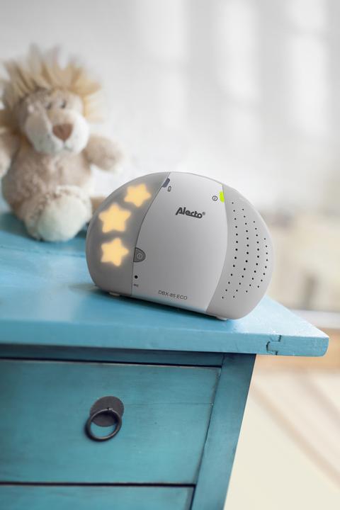 Produktbild Alecto DECT Babyphone mit Sparbetrieb, weiss/grau (Babyphone mit Kamera, 300 m)