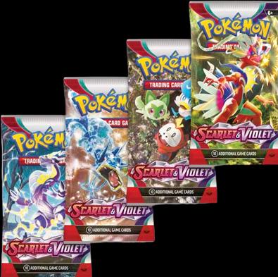 Actual product image Pokémon Karmesin & Purpur - Base Set (English, Booster Pack)