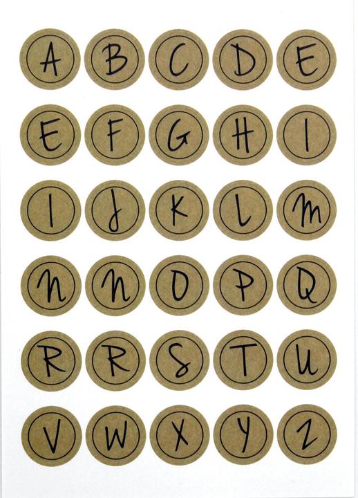 Actual product image Artoz Letter stickers alphabet 6 pieces brown