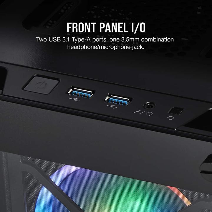Actual product image Corsair iCUE 465X RGB (ATX, mATX, Mini-ITX)