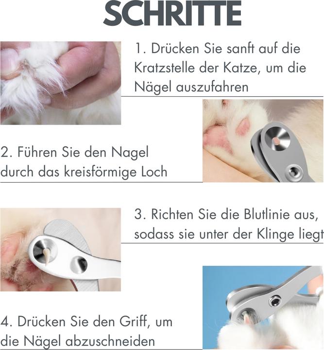 Immagine prodotto Suba Krallenschere Katzen Schere für Anfänger toll geeignet (Gatto)