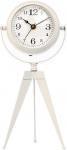 Giftdecor Schmiedeeisen Uhr ovale Kugel Spiegel weiss 30cm